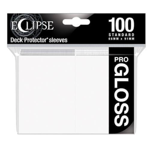 ULTRA PRO Deck Protector Standard - Gloss 100ct White- Eclipse - Loot-Merchant