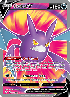 Crobat V Full Art 182/189 Ultra Rare Darkness Ablaze - Loot-Merchant