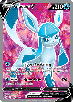 Glaceon V FULL ART Ultra Rare 174/203  Evolving Skies