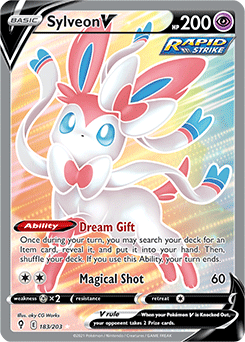 FULL ART Sylveon V FULL ART 183/203 Evolving Skies