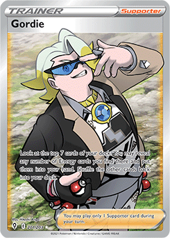 Gordie FULL ART Trainer 201/203 Evolving Skies