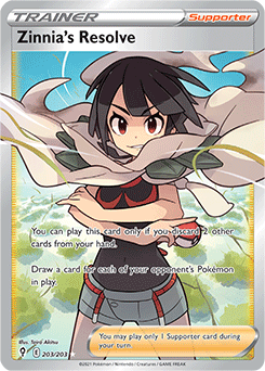 Zinnia's Resolve FULL ART Trainer 203/203 Evolving Skies