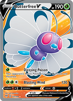 Butterfree V Full Art 177/189 Ultra Rare Darkness Ablaze - Loot-Merchant